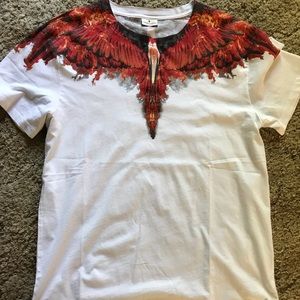 Marcelo Burlon Flame Wing Fire White T Shirt